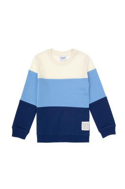 Erkek _ocuk _ndigo Basic Bisiklet Yaka Sweatshirt