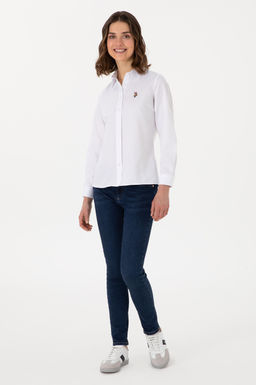Kad_n Beyaz Uzun Kollu Basic G_mlek Sepette S_rpriz _ndirim - U.s. polo assn фото 4