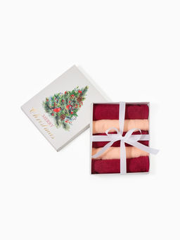 Полотенца махровые «Этель» Merry christmas, 30×30 см - 5 шт., 100% хлопок, 340 г/м²