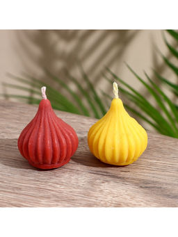 Цена за 2 шт. Свеча "Луковица" 5х5х5 см, соевый воск МИКС