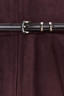 BELTED FAUX SUEDE PEPLUM JACKET - Zara фото 9