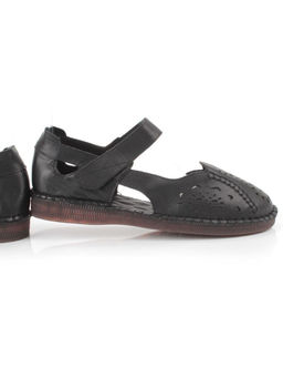 08-5008-1 BLACK Босоножки женские (натуральная кожа)