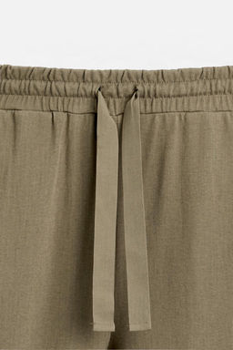 RUSTIC TEXTURED WEAVE TROUSERS - Zara фото 8