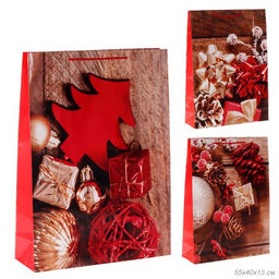 Цена за 12 шт. Пакет подарочный 55x40x13см / 449XL /уп 12/240/Новый год микс