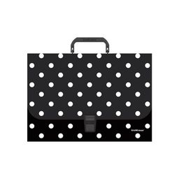 Цена за 1 шт. Портфель пластиковый ErichKrause® Dots in Black, A4 (в пакете по 1шт.)