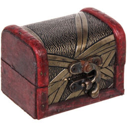 Цена за 3 шт. Сундук - шкатулка из дерева "SANTIMO", цвет как на фото, 8*6*6см (упаковка коробка)