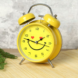 Будильник Смайлик 16 см / 6040-3 /уп 50/