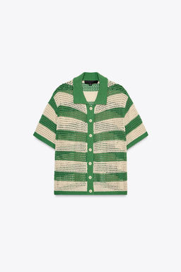 KNITTED POLO CARDIGAN - Zara фото 7