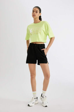 DeFactoFit Футболка Oversize с круглым вырезом и короткими рукавами NBA Wordmark  фото 2