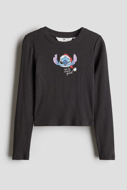 Camiseta de punto con motivo estampado