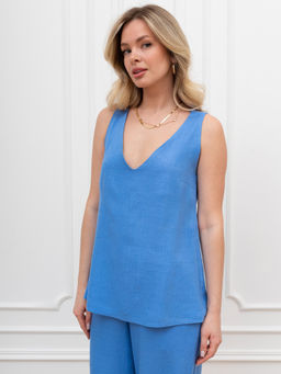 Блузка (топ) Сибелла-4 из вискозы со льном - Виотекс фото 23