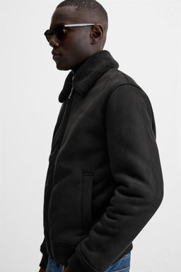 FAUX SUEDE CONTRAST JACKET - Zara фото 6