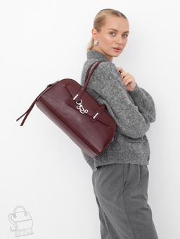 Сумка женская кожаная 9198SP wine red Velina Fabbaino-Safenta в Новосибирске