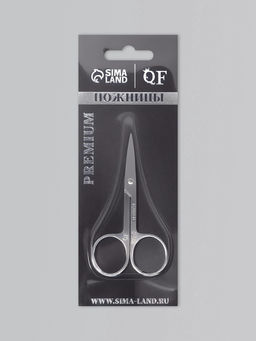 Ножницы маникюрные Premium, загнутые, узкие, 8.8 см, на блистере