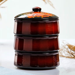 Набор для холодца Псковский гончар «Мак на чёрном», 3 шт., 300 мл, керамика