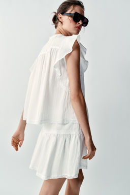FALDA PANTAL?N ROM?NTICA ENTREDOSES / Crudo - Zara фото 5