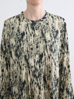 Hakim Yaka Desenli Elbise