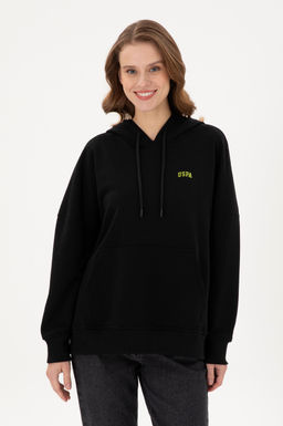 Женский черный базовый свитшот Дополнительная скидка 11% в корзине