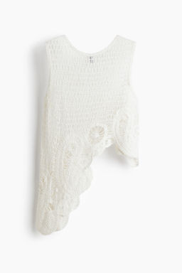 Top asim?trico efecto crochet