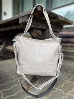 Женская сумка шоппер из эко кожи 0010 Серый