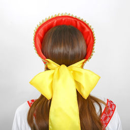 Кокошник «Фантазия с подсолнухами», на красном