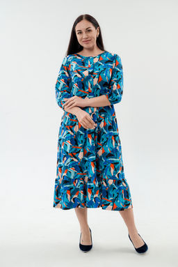 Платье женское из кулирки Софи осколки - Амадэль фото 12