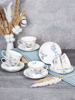 Чайный набор 12 предметов 250 мл на ножке / RS/12-FY230904 Grey /уп 8/ - Галеонтрейд фото 2