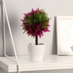 Искусственный цветок в горшке «Листочки-ёлочки», h=20 см, МИКС