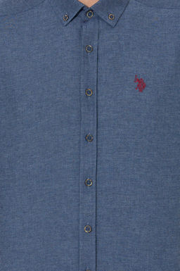 Erkek _ndigo Uzun Kollu Basic G_mlek