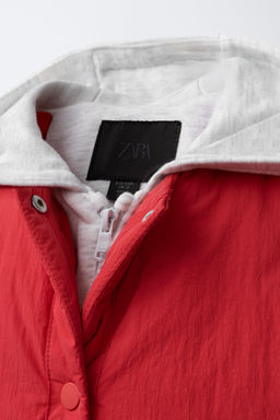 HOODED PUFFER JACKET WITH FLEECE LINING - Zara фото 7