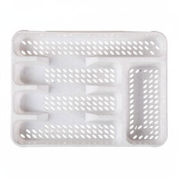 Цена за 2 шт. Лоток для столовых приборов "Капелька" белый М7067