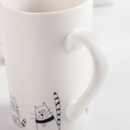 Кружка Доляна «День кота», 380 мл, фарфор, белая