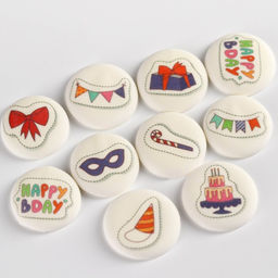 Сахарные медальоны День рождения, для украшения десертов, 20 г, МИКС - KONFINETTA фото 4