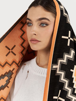 в составе ШЕРСТЬ  и КАШЕМИР Большой, мягкий, теплый  двусторонний палантин - Tantino фото 7