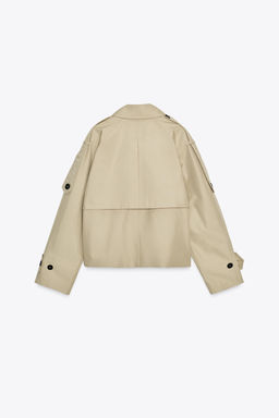 ZW COLLECTION WATER-REPELLENT SHORT TRENCH COAT