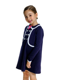 Платье для девочки UD 1407 т.синий - Mini maxi фото 3