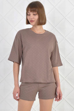 Арт. 9114 Пижама с шортами 42-50 (5 шт) Цвет:верх- грязно-голубой, низ- грязно-голубой