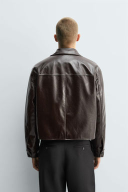 LEATHER EFFECT JACKET - Zara фото 3
