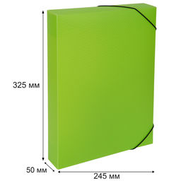 Expert Complete Короб архивный пластиковый 50 мм 1 шт. PRISMA NEON A4 эффект 3D лайм ЕС240441021