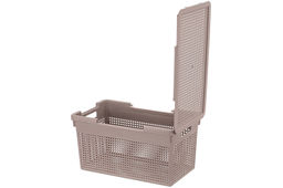 Корзина с крышкой 21 л 45,5*26,5*23,5 см Лофт узкая, мокка (модель 562139) - Elan gallery фото 5