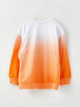 Bisiklet Yaka Bask?l? Uzun Kollu K?z ?ocuk Sweatshirt - Waikiki фото 2
