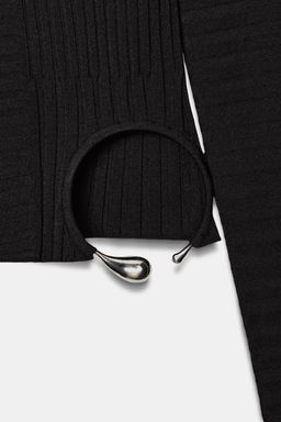 RIBBED KNIT TOP WITH APPLIQU_ - Zara фото 7