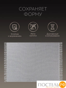 Плед PRIME PRIVE ГЛЭНТА черн./бел., 60% акрил, 40% вискоза  фото 7