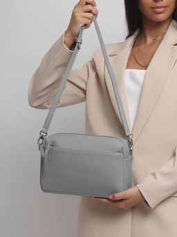 Женская кожаная сумка Richet 3176LN 830 Серый