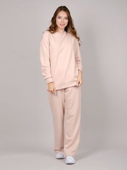 Костюм Лайк бежевый, футер петля - Малина фото 8