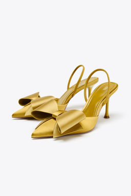 SATIN-EFFECT SLINGBACK SHOES - Zara фото 3