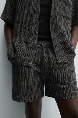 JACQUARD TEXTURED BERMUDA SHORTS - Zara фото 5