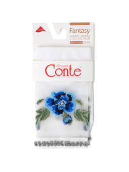 Цена за 2 пары. Носки Классические CONTE FANTASY (с пикотом из люрекса) белый - Conte elegant фото 3