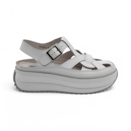 Босоножки из натуральной кожи LQ109-2 белые - Sport фото 2