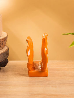 Салфетница «Цветок», 12×5×10 см, керамика, оранжевая